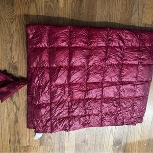 Blue Ridge Down Quilt Blanket Red Wine Camping backpacking Packable Throw 60X70